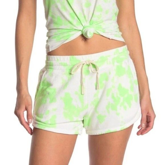 Sundry Pop Lime Tie Dye Dolphin Shorts Size 2/Medium NEW - Picture 1 of 12